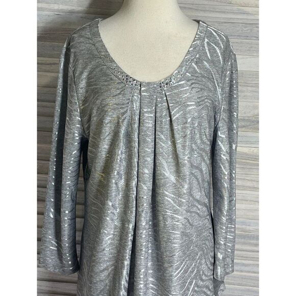Lark Lane Med Metallic Blouse - Picture 1 of 14